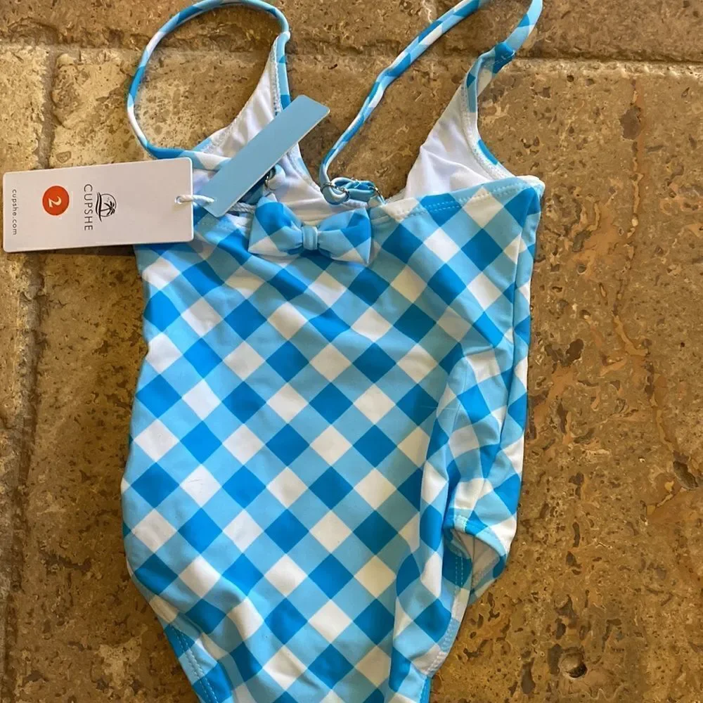 Baby size 2 one piece gingham swimsuit by cupshe
